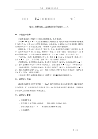 滑台系统控制设计