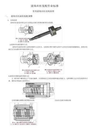 滚珠丝杆装配作业标准