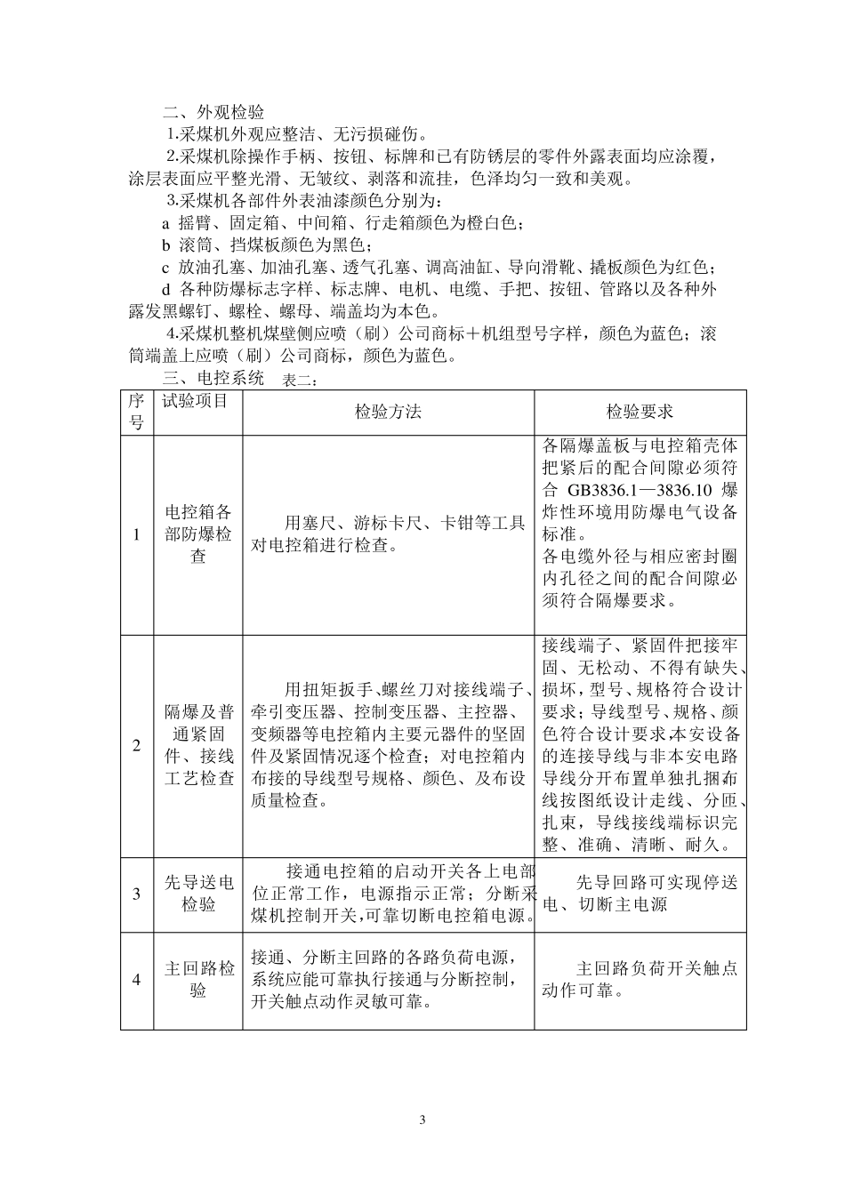 滚筒采煤机出厂检验规程_第3页
