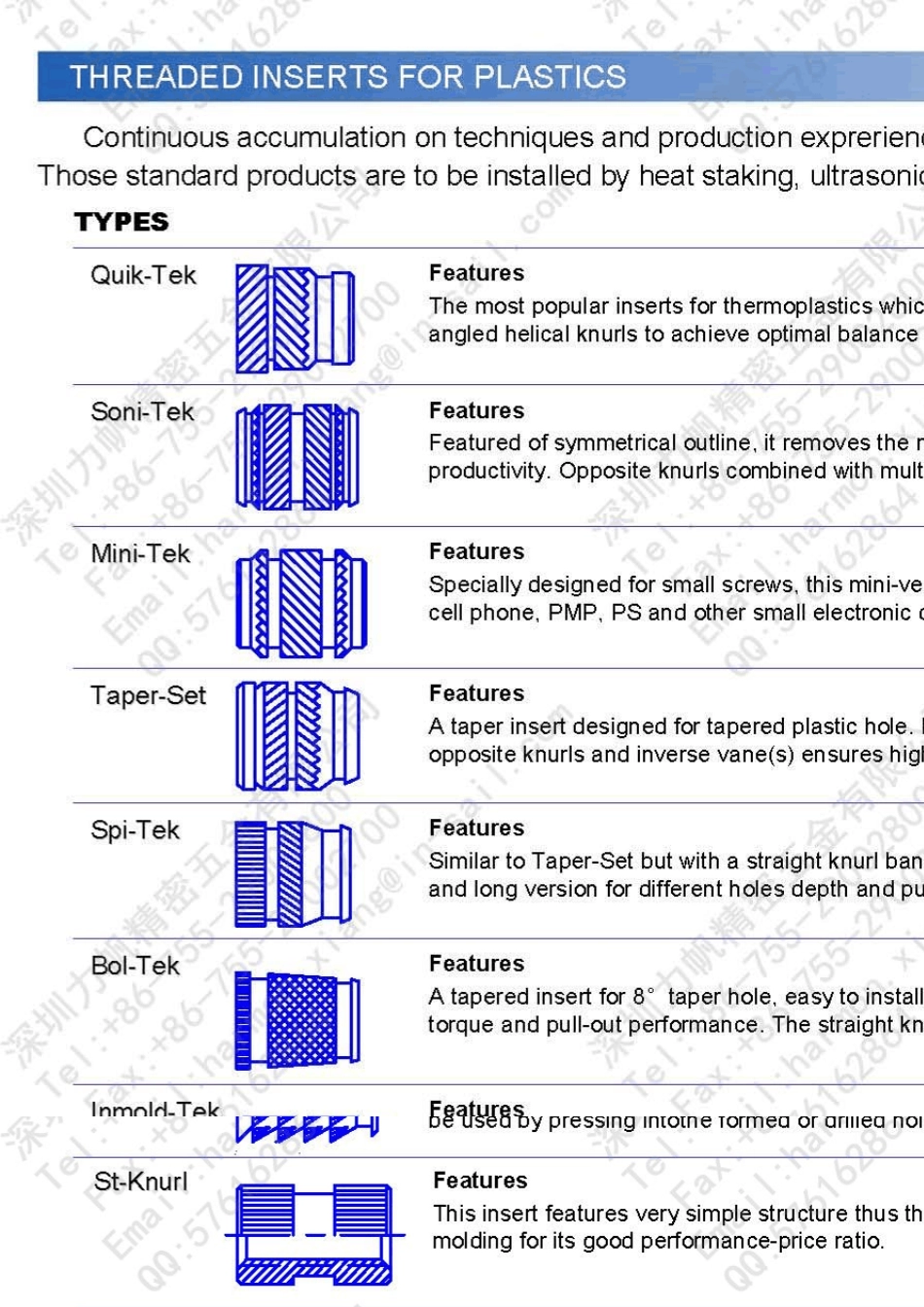 滚花铜螺母,塑胶专用螺母,手机螺母,热熔螺母,铜车件,嵌入螺母,嵌件,铜套,Emhart,SPIROL,埋植螺母,超声螺母_第3页