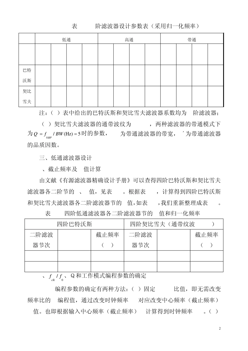 滤波器参数设计方案说明_第2页