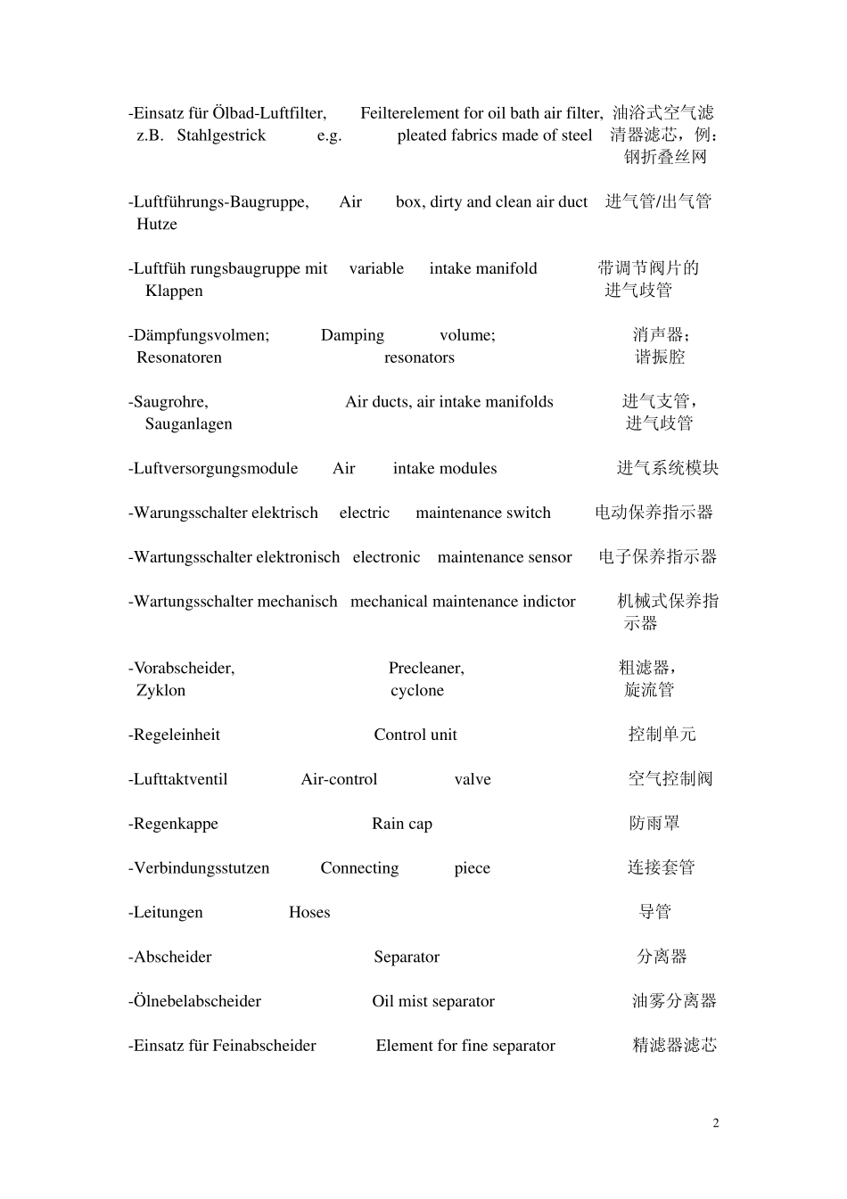 滤清器常见词汇表_第2页