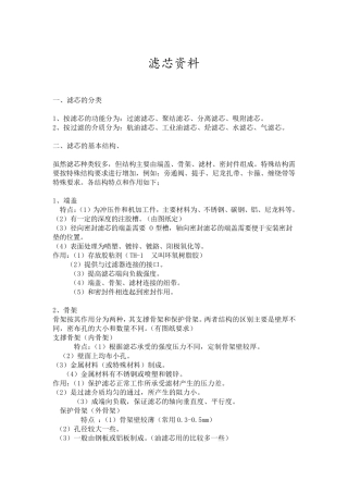 滤芯基础知识