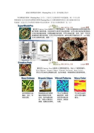 滤镜名称燃烧的梨树