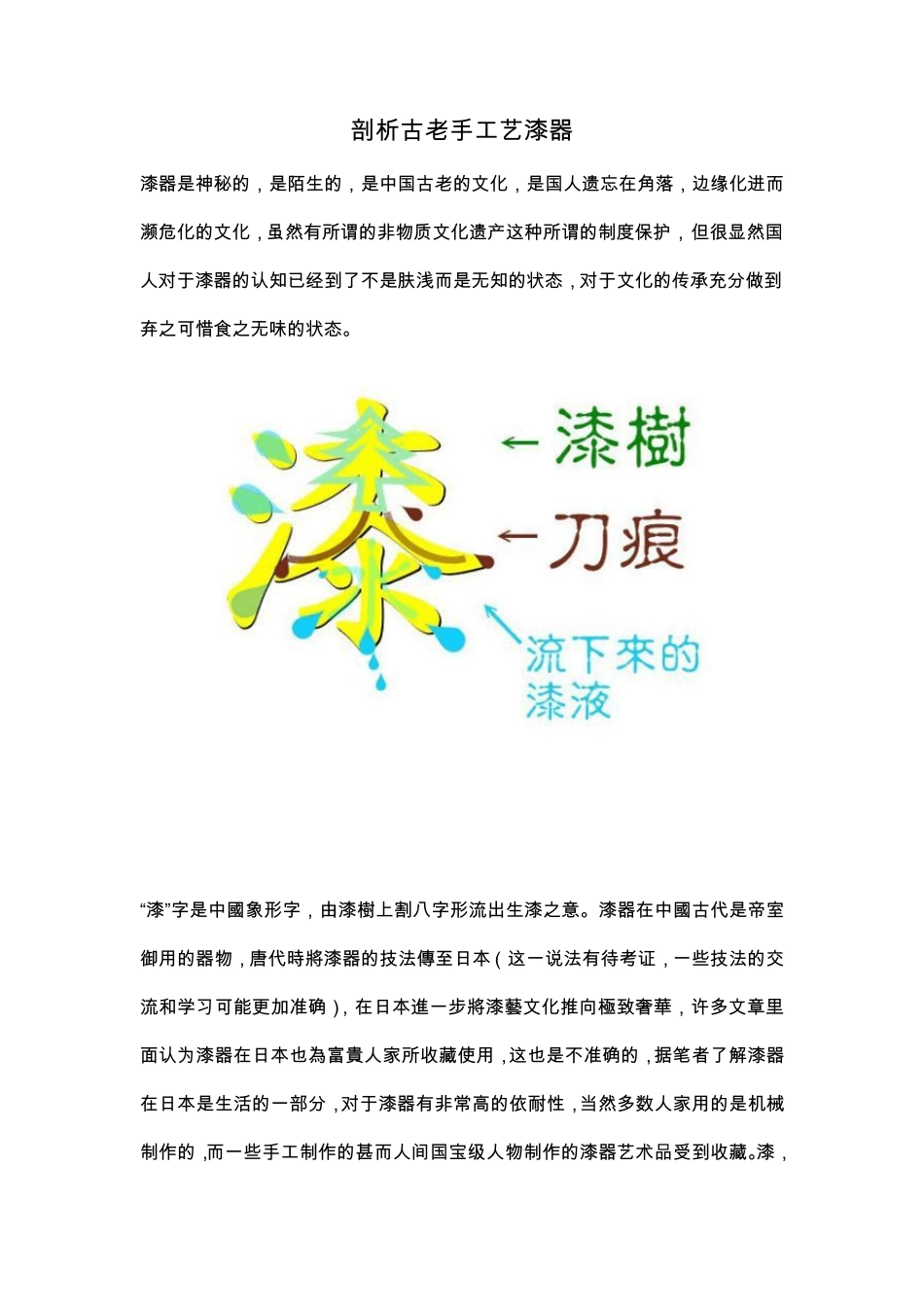 漆器制作工艺辨别漆器的方法_第1页