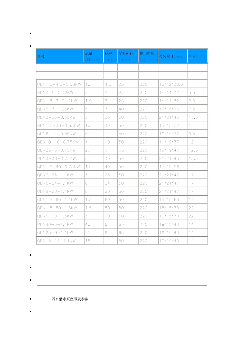 潜水泵型号及参数_第2页