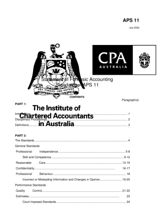 澳大利亚法务会计准则