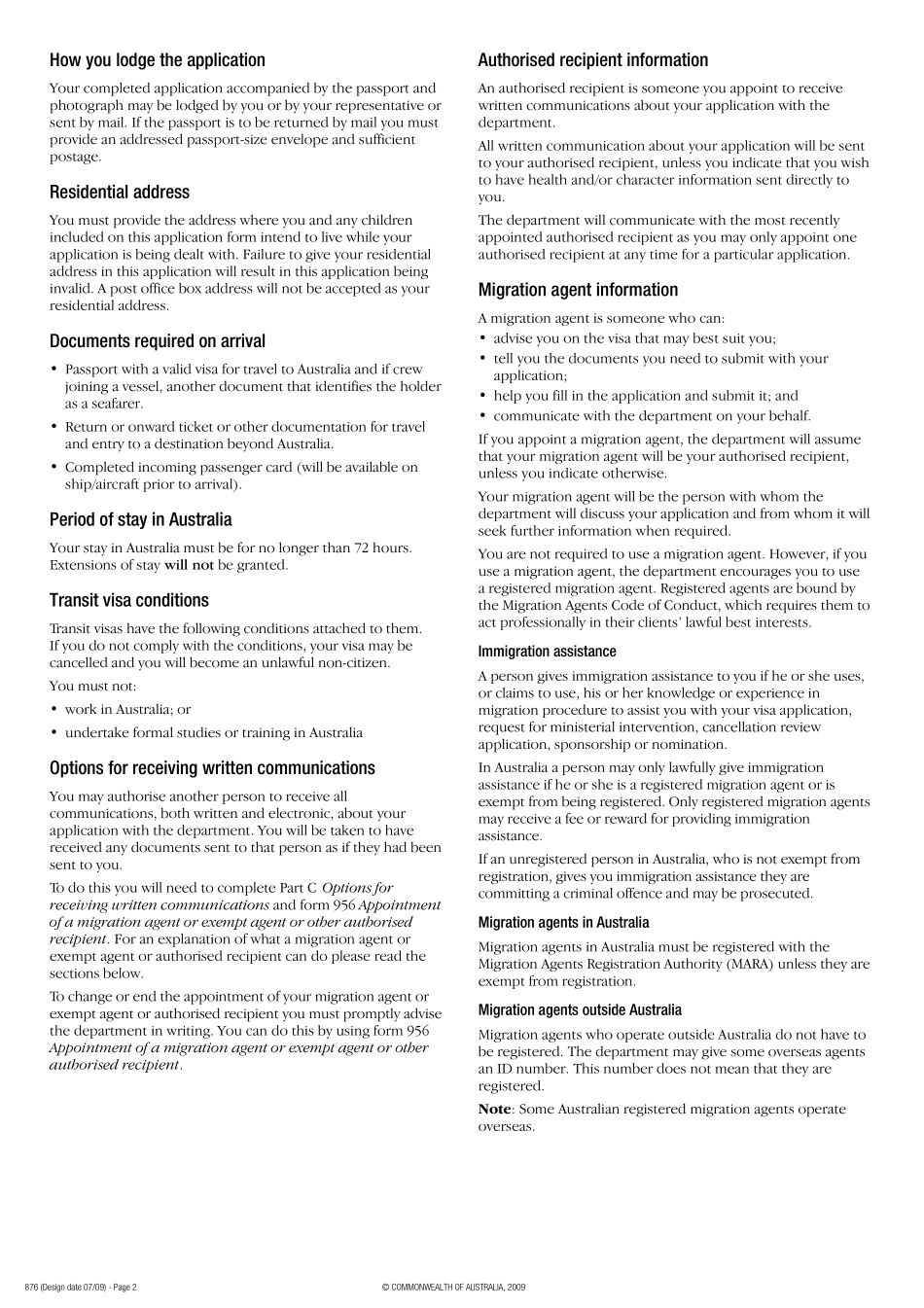 澳大利亚过境签证表_第2页