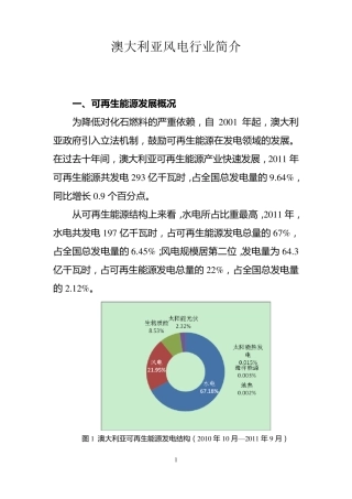 澳大利亚风电行业简介
