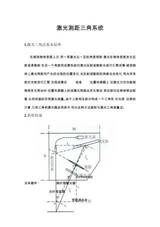 激光三角测距系统