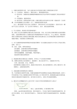 激光加工技术题目及答案