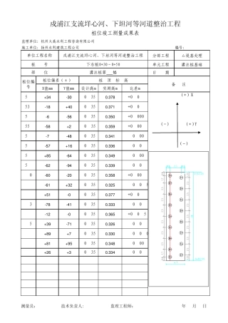 灌注桩基础桩位偏差表