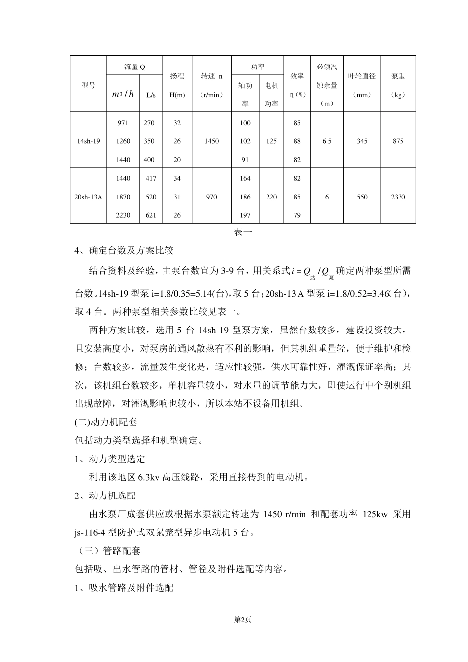 灌溉泵站初步设计说明书_第2页