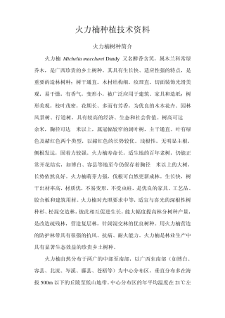火力楠种植技术资料
