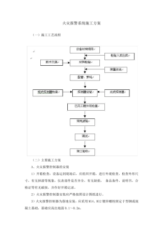 火灾报警系统施工方案