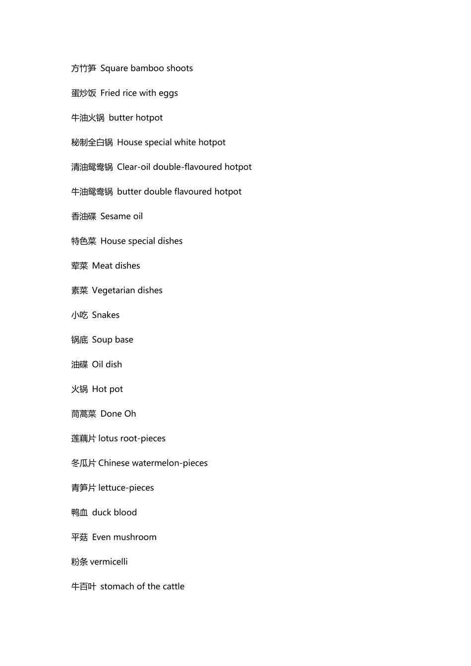 火锅中英文菜单_第3页