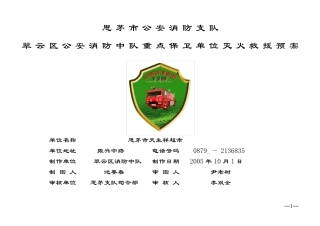 灭火救援预案模板