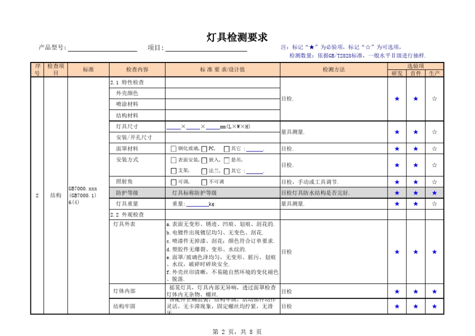 灯具产品检验要求_第2页