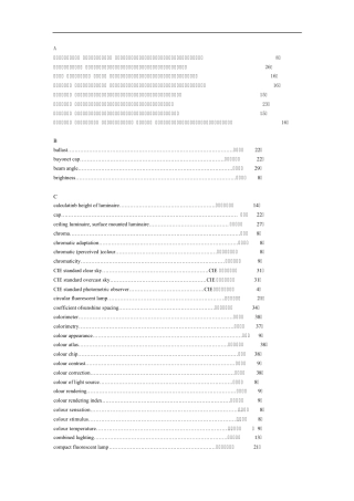 灯具行业英语大全