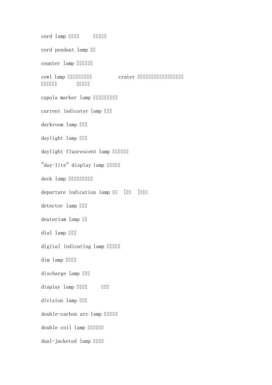灯饰英语大全_第2页