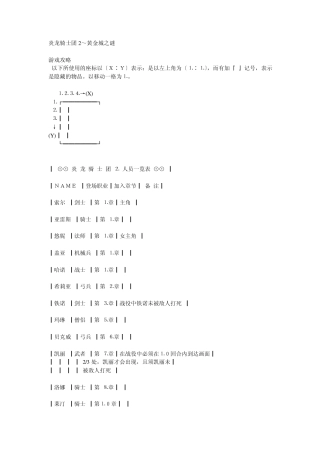 炎龙骑士团2～黄金城之谜