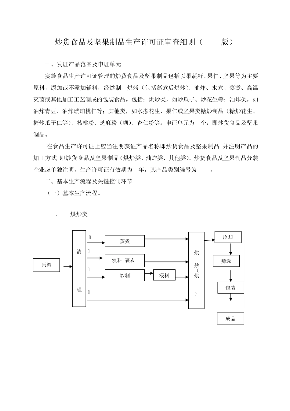 炒货食品及坚果制品生产许可证审查细则_第1页