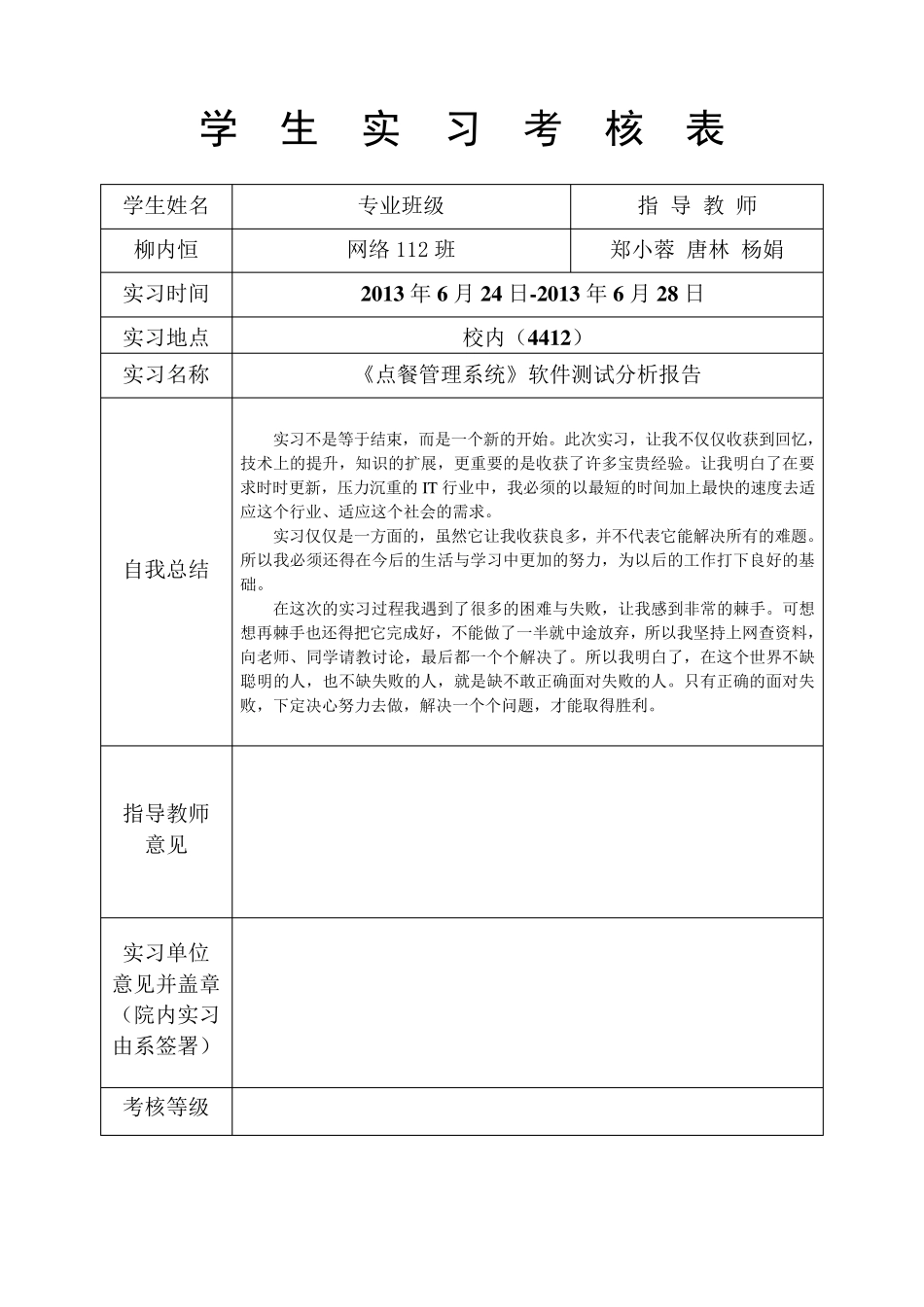 点餐管理系统测试报告_第2页