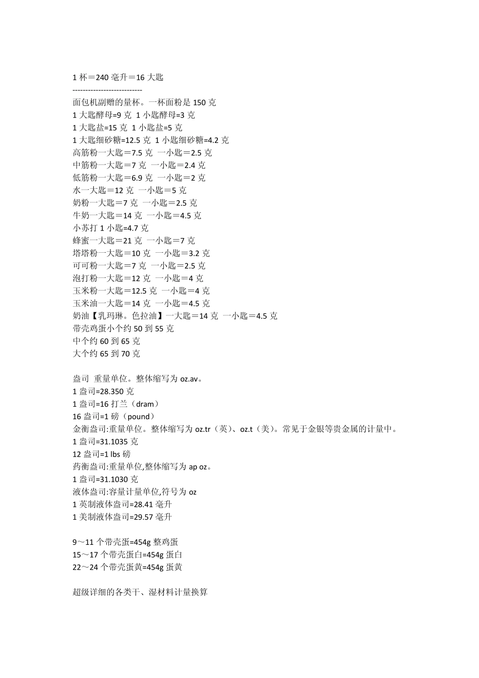 烘培计量单位查询表_第2页