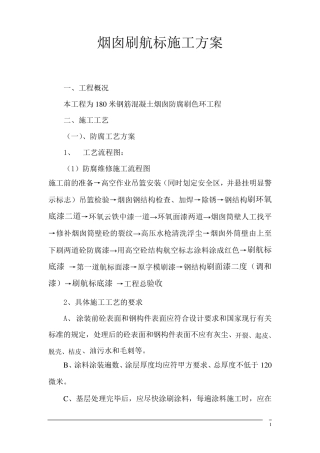 烟囱刷航标方案