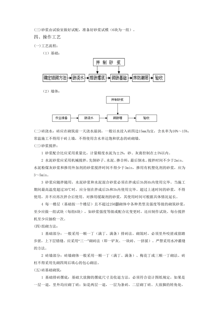 烧结普通砖、烧结多孔砖墙砌体施工方案_第2页
