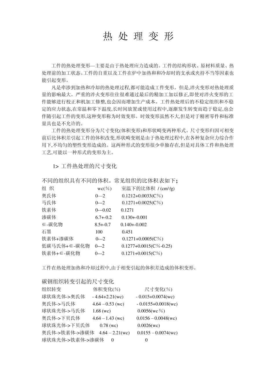 热处理变形基础知识_第1页