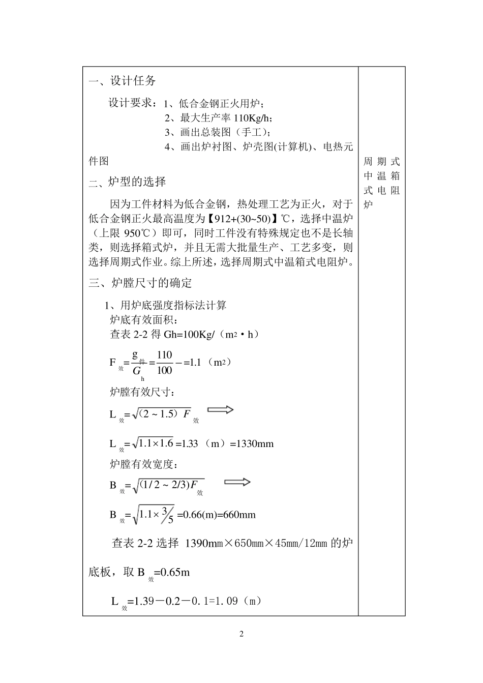 热处理炉课程设计说明书_第2页
