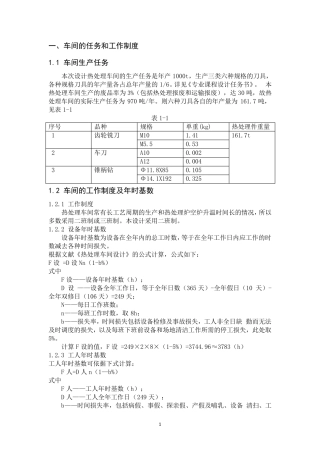 热处理车间课程设计