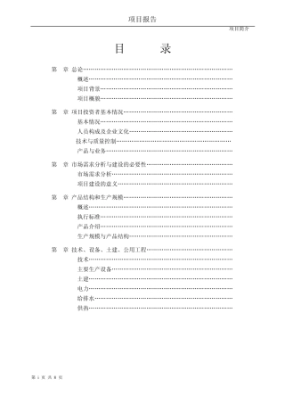 热处理项目报告书