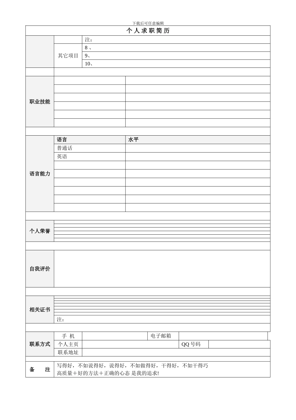 详细个人简历_第2页