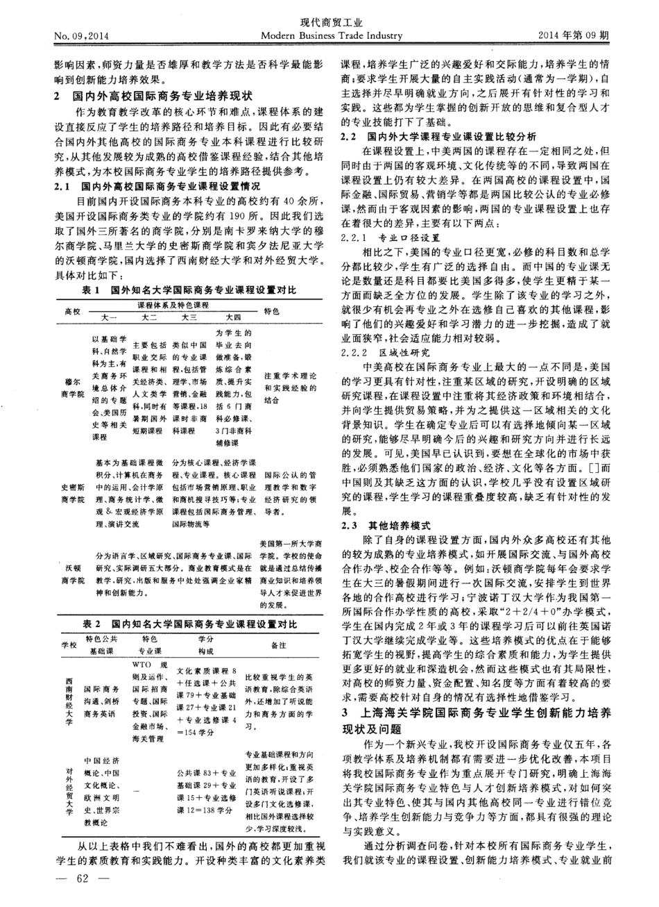 国际商务专业学生创新能力培养路径研究—以上海海关学院为例_第2页