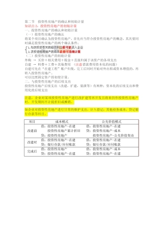 投资性房地产的确认和初始计量