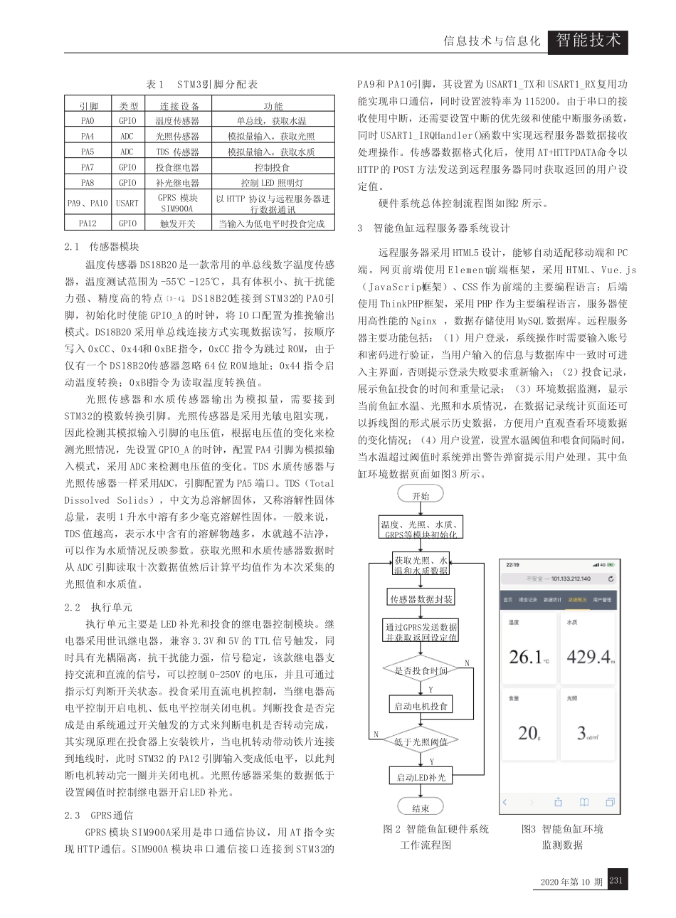 基于STM32的智能鱼缸远程控制系统设计_第2页