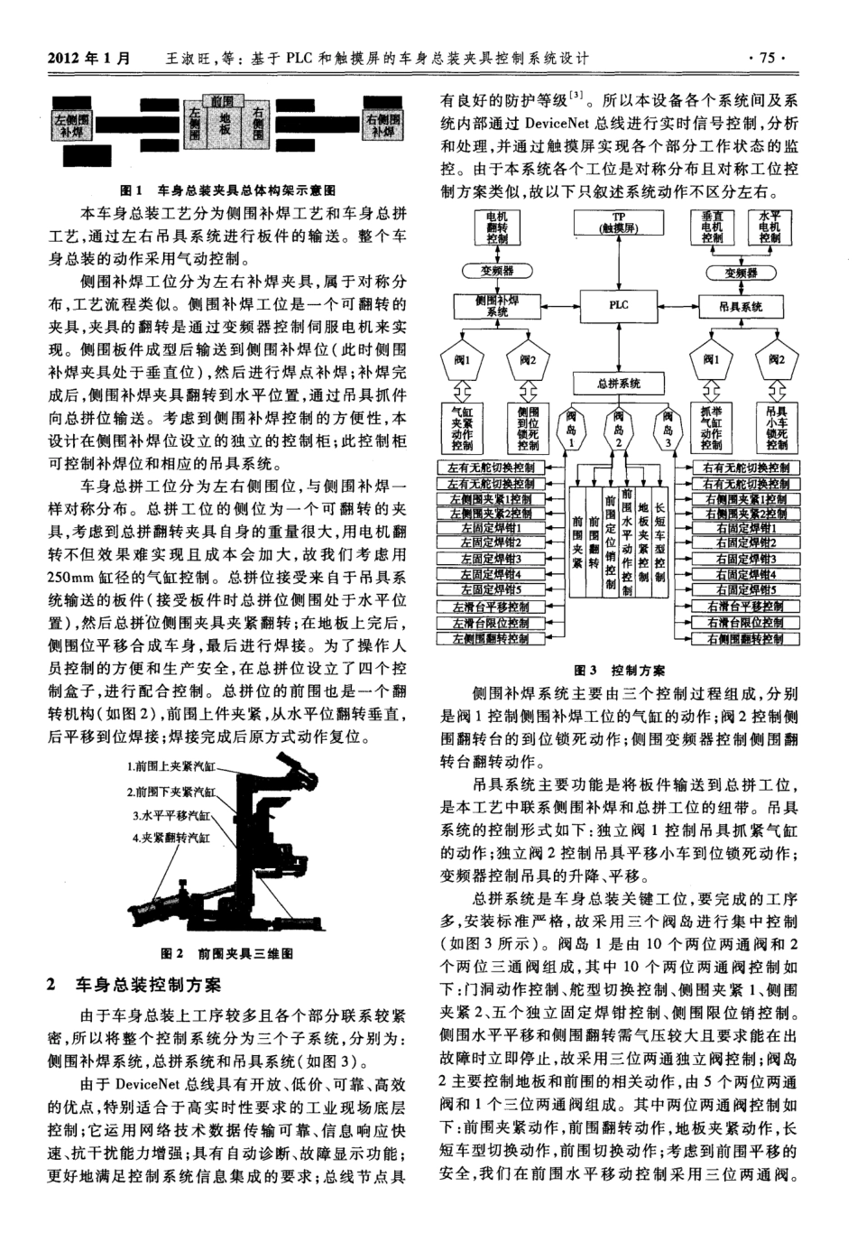 基于PLC和触摸屏的车身总装夹具控制系统设计_第2页