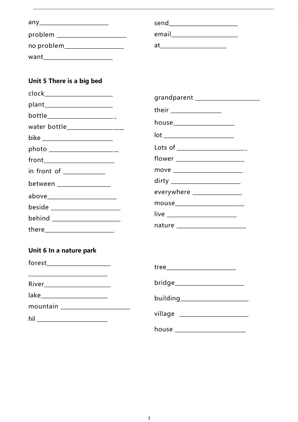 PEP上册五年级单词默写表_第3页