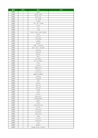 高中英语外研版 英译中 必修3