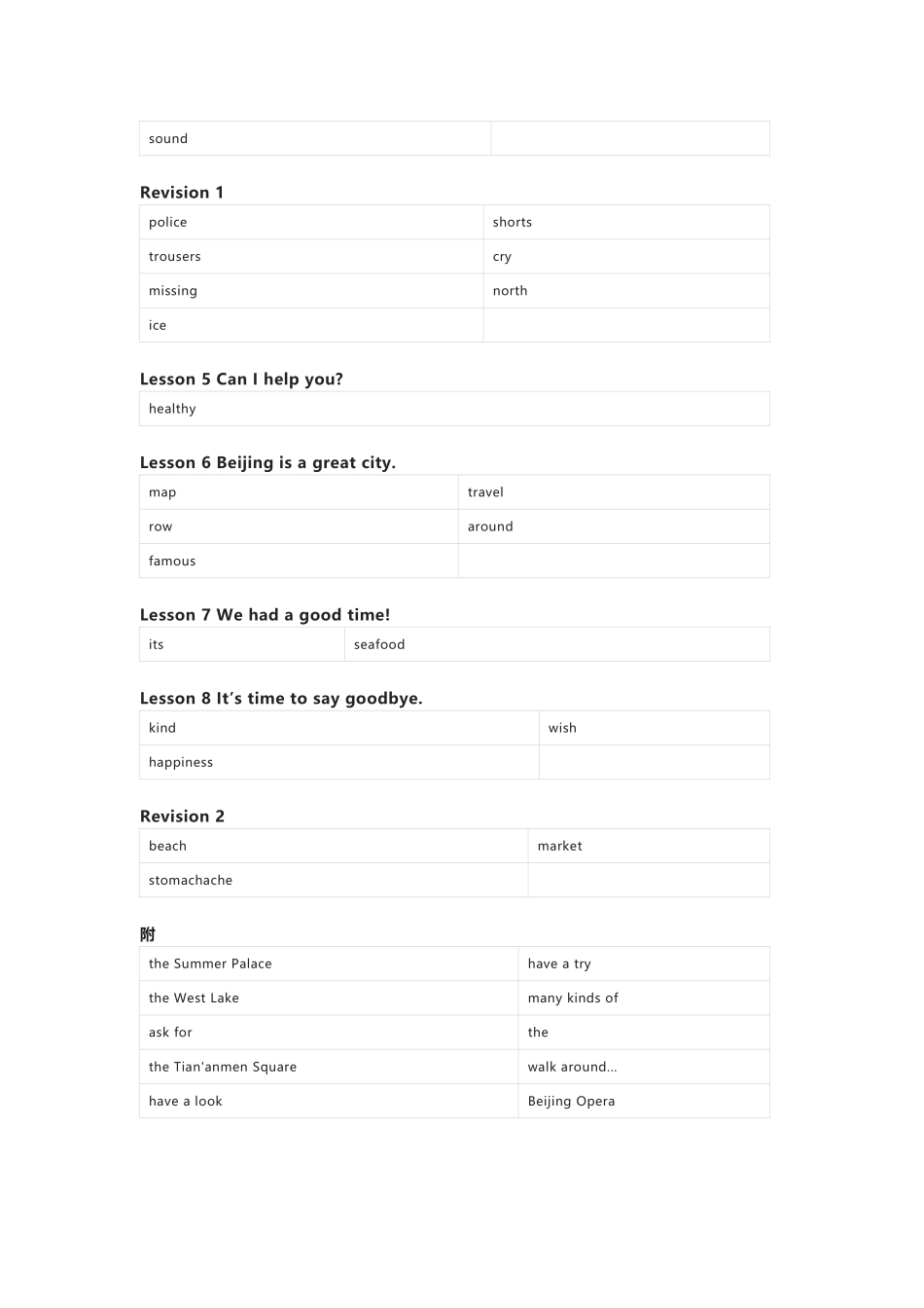 接力版英语六年级下册单词默写表_第3页