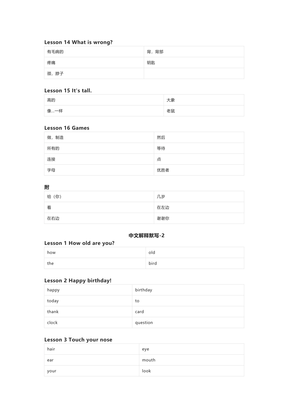 接力版英语三年级下册单词默写表_第3页