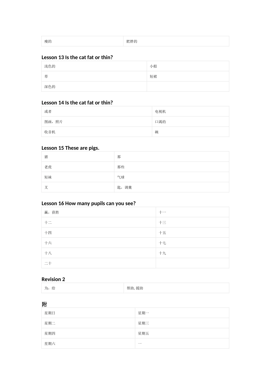 接力版英语四年级上册单词默写表_第3页