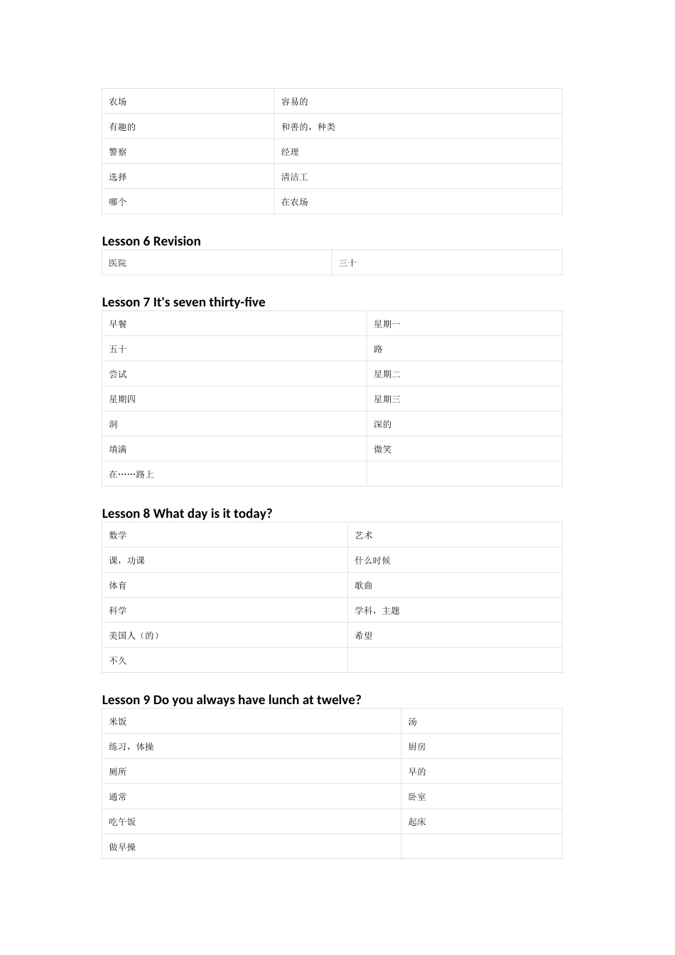 科普版英语五年级下册单词默写表_第2页
