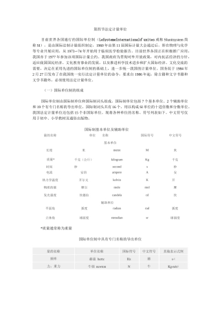 法定计量单位