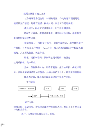 混凝土路缘石、护栏