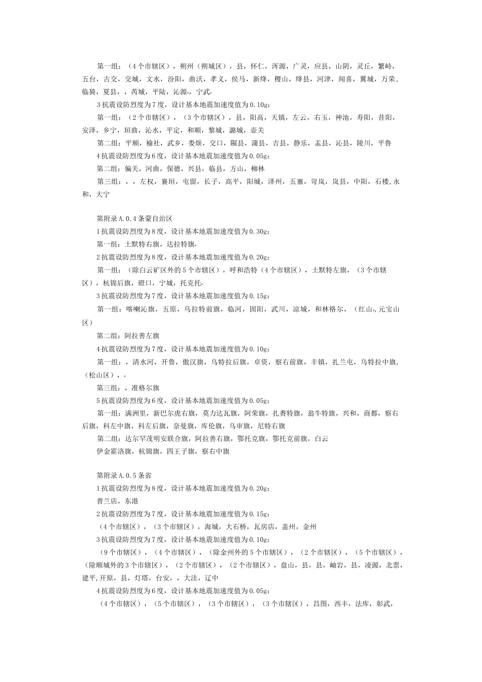 全国地震烈度数值表_第2页