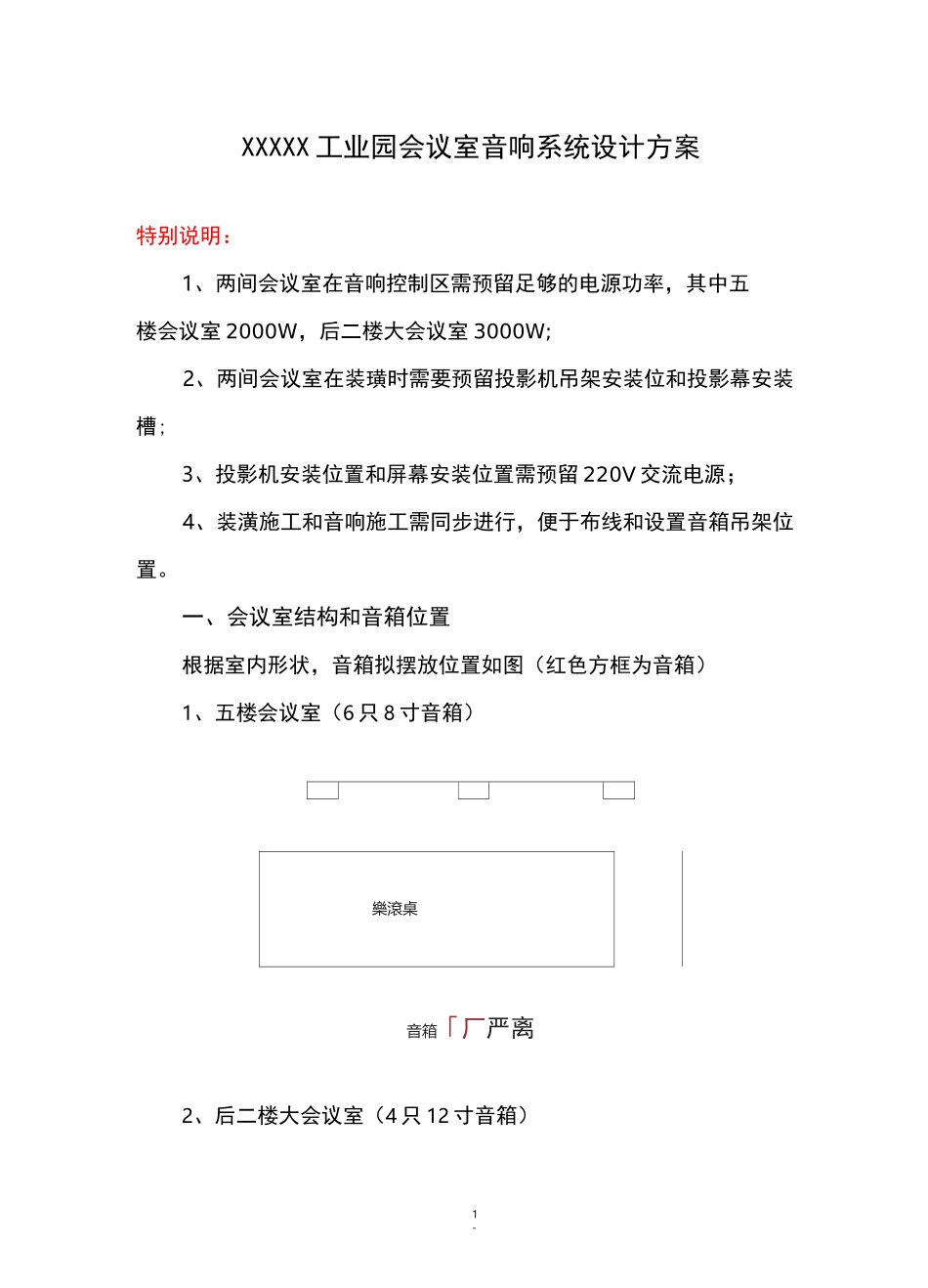 会议室多媒体音响系统方案_第1页