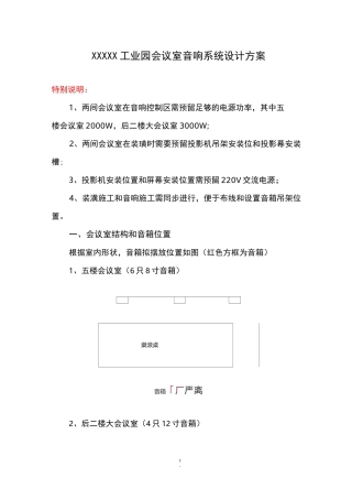 会议室多媒体音响系统方案